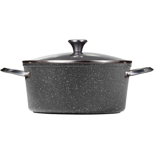The Rock By Starfrit The Rock By Starfrit 060742-002-0000 The Rock by Starfrit 7.2-Quart Stock Pot with Lid; Black 060742-002-0000